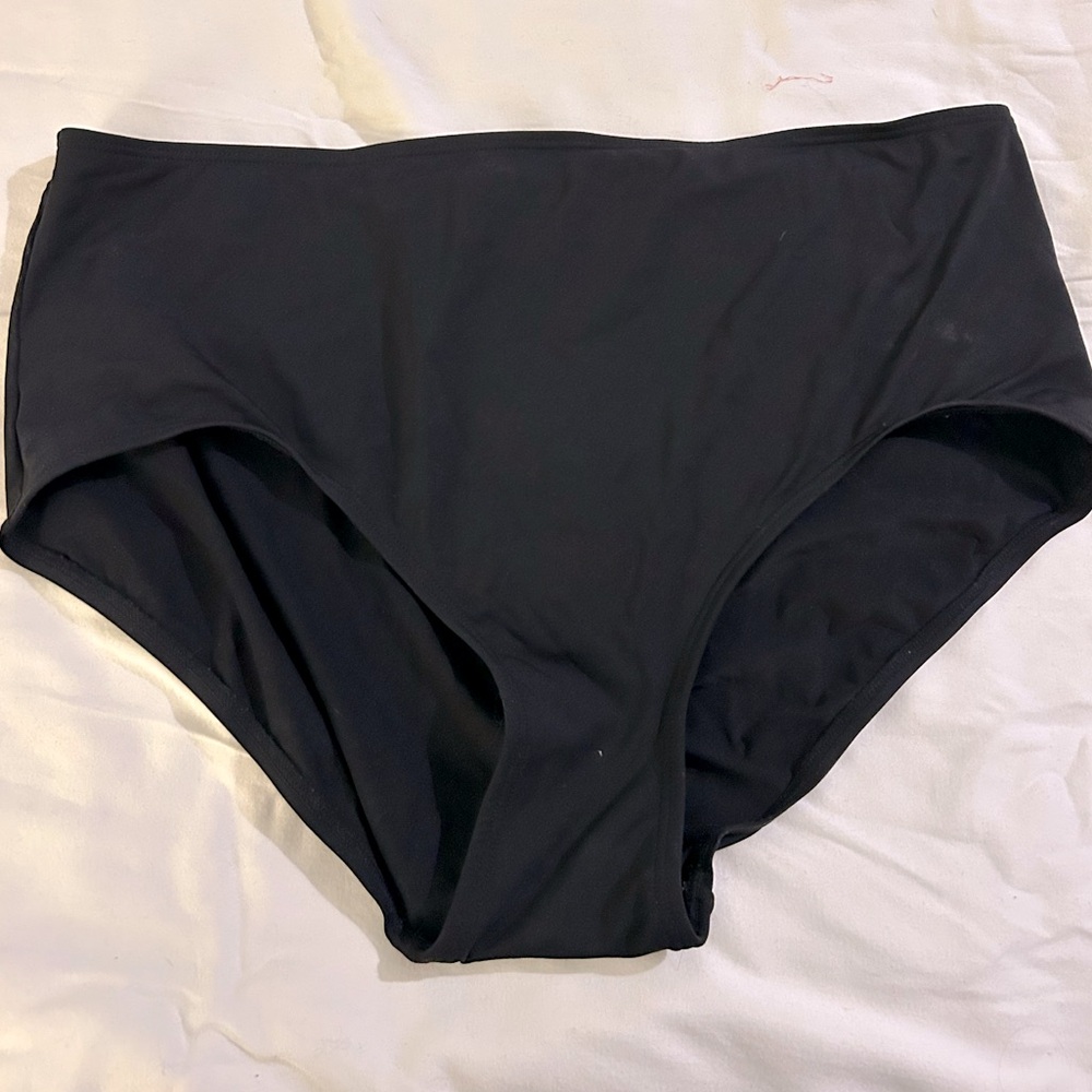 Coco Reef Plus Size 1x Black Swimwear full brief bottoms only